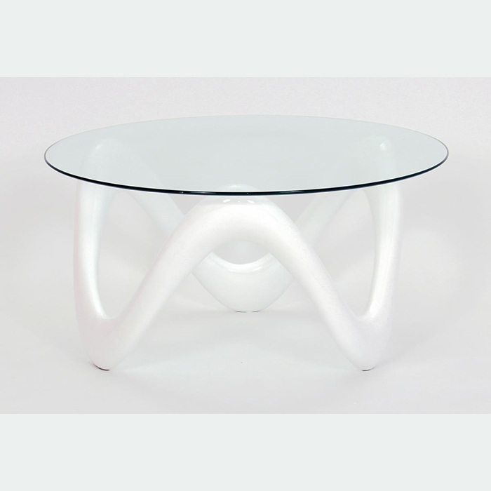 Lamar Glass Top Coffee Table Available In Black, White, Or Red - Click Image to Close